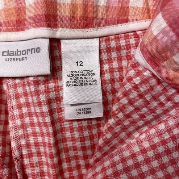 New Liz Claiborne coral gingham shorts!💛🧡 - Picture 4 of 5